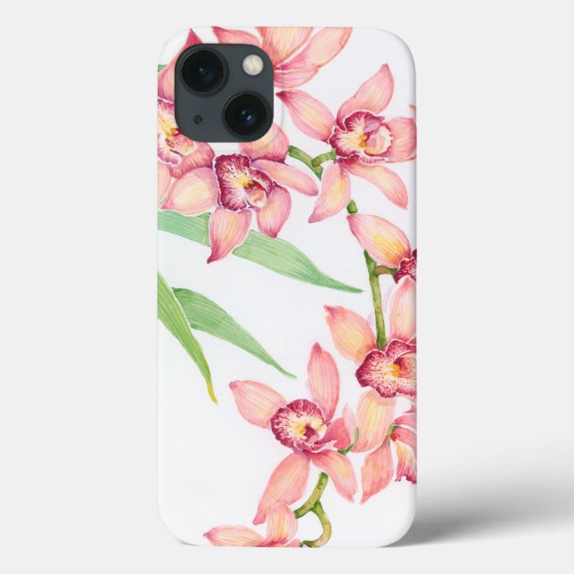 Watercolor Pink Flowers Case-Mate iPhone Case (Back)
