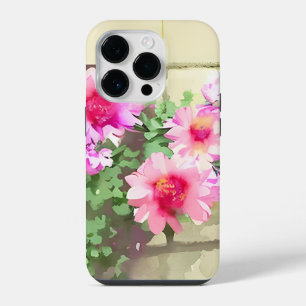 Watercolor Pink Flowers iPhone 14 Pro Case