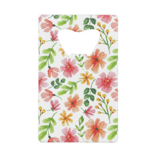 Watercolor Pink Flowers Pattern
