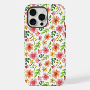 Watercolor Pink Flowers Pattern-69677 iPhone 15 Pro Max Case