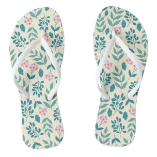 watercolor pink flowers pattern cool women gift jandals