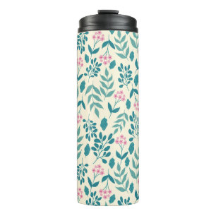 watercolor pink flowers pattern cool women gift thermal tumbler