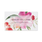 Watercolor Pink Flowers Posy Floral Business Card