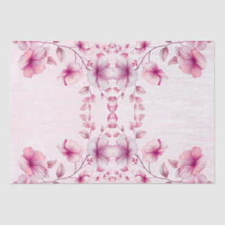 Watercolor Pink Flowers Tissue Paper