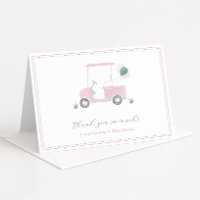 Watercolor Pink Golf Cart Baby Girl Shower
