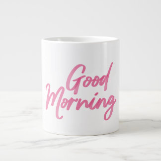 Watercolor pink "Good Morning"  Classic Mug