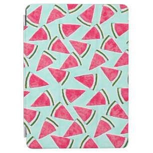 Watercolor Pink Green Watermelon Triangles iPad Air Cover