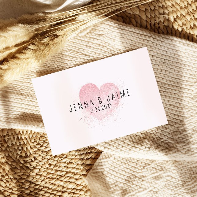 Watercolor Pink Heart Anniversary or Wedding Card (Creator Uploaded)