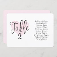 Watercolor pink heart. Blush wedding seating chart