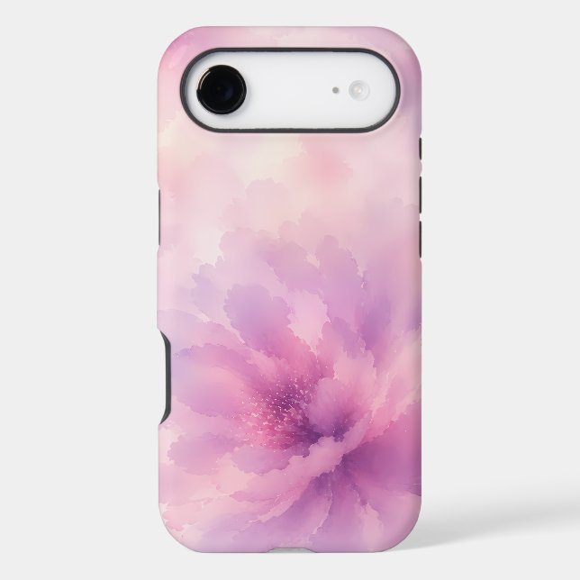 Watercolor Pink Lavender Blossom Abstract (Back)