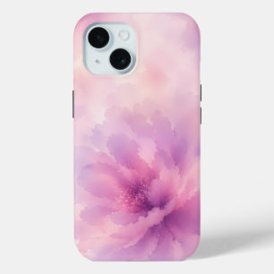 Watercolor Pink Lavender Blossom Abstract iPhone 15 Case