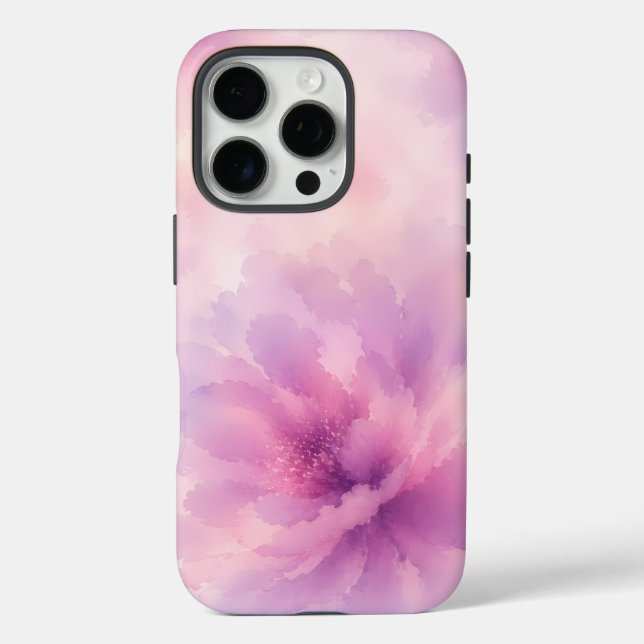 Watercolor Pink Lavender Blossom Abstract Case-Mate iPhone Case (Back)