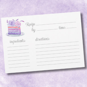 Watercolor Pink Lavender Cake Recipe