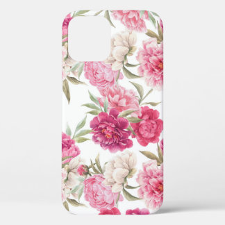Watercolor Pink Peonies: Floral Elegance iPhone 12 Case
