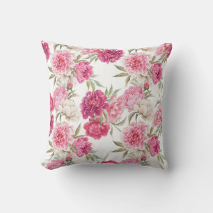 Watercolor Pink Peonies: Floral Elegance Cushion