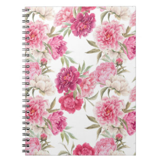 Watercolor Pink Peonies: Floral Elegance Notebook