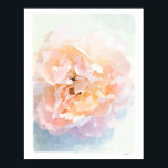 Watercolor Pink Peony poster art print<br><div class="desc">This poster art print is of a digital watercolor of a pink peony. Choose from a variety of papers and sizes.</div>