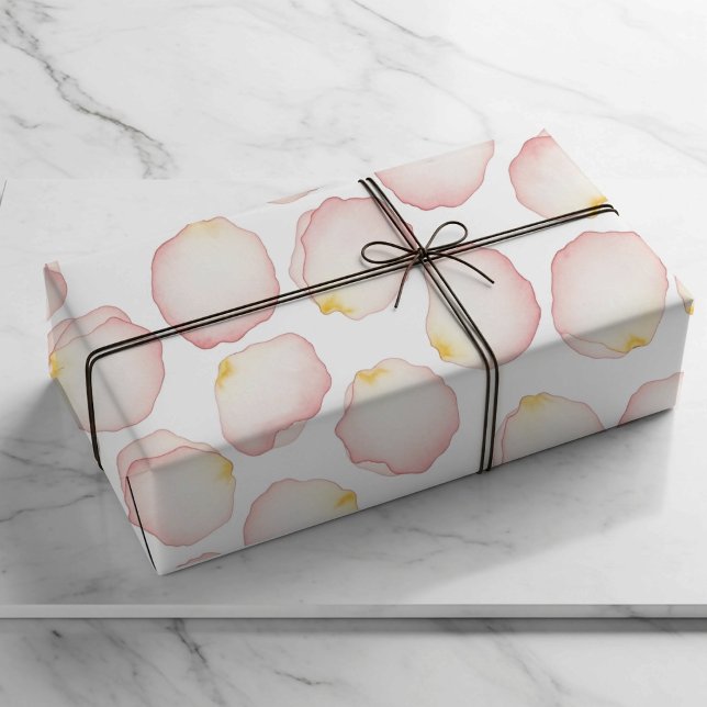 Watercolor pink petals Wrapping Paper (Creator Uploaded)