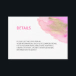 Watercolor Pink Purple Gold BAT MITZVAH Details Enclosure Card<br><div class="desc">Lovely modern watercolor Details / Information cards. Pastel Peach Pink Purple colours.  Faux gold foil brush stroke. Perfect for ,  Bat / Bar Mitzvah,  Birthday,  Anniversary,  etc... . . Editable cards - easy to add your info or changed text font,  colour and size.</div>