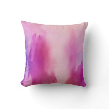 Watercolor Pink Purple Positive Space Pillows