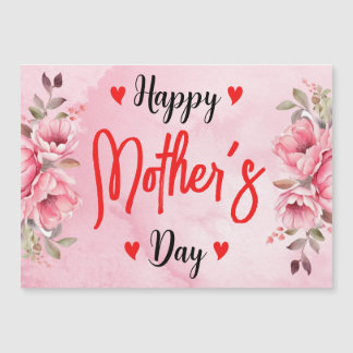 Watercolor Pink Rose Flower Mother's Day Card