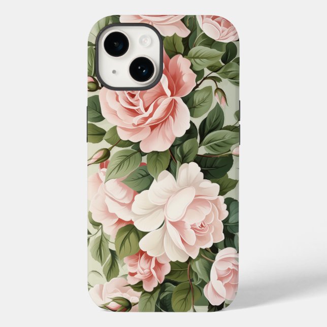 Watercolor Pink Roses Case-Mate iPhone Case (Back)