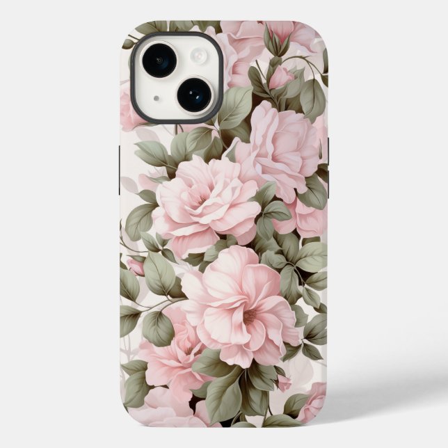 Watercolor Pink Roses Case-Mate iPhone Case (Back)