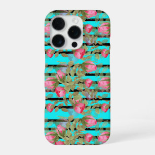Watercolor pink roses flowers floral romantic prin iPhone 16 pro case