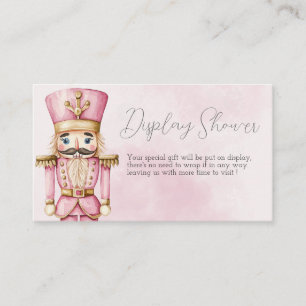 watercolor Pink snow Christmas display shower Enclosure Card