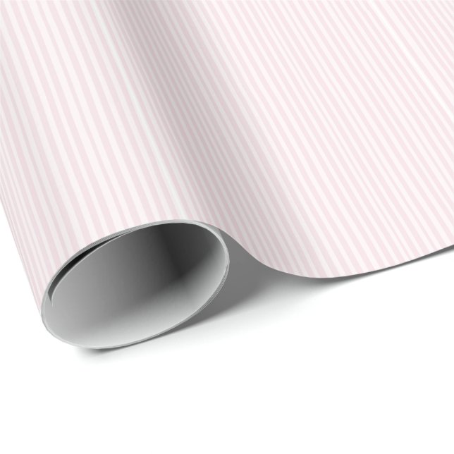 Watercolor Pink Striped Wrapping Paper (Roll Corner)