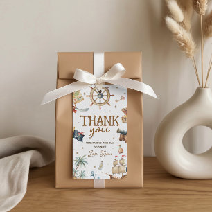 Watercolor Pirate Treasure Favour Gift Tags