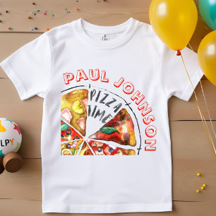 Watercolor pizza personalized baby T-Shirt
