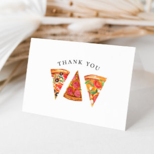 Watercolor Pizza Thank You Card