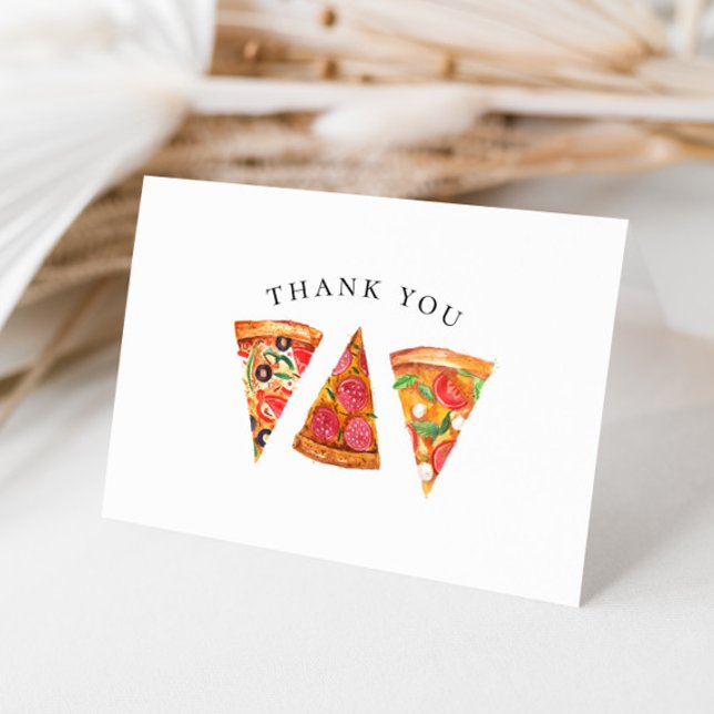 Watercolor Pizza Thank You Card (Creator Uploaded)