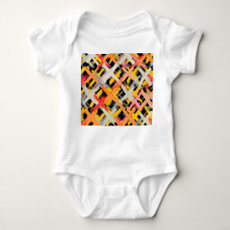 Watercolor plaid, bold, colourful, diagonal. baby bodysuit