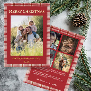 Watercolor Plaid Handmade Christmas Custom 5 Photo
