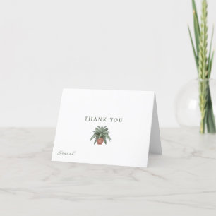 Watercolor Plant Lover Thank You Card