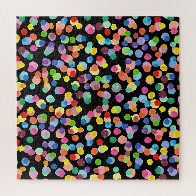 Watercolor Polka Dot, Easter Background. Jigsaw Puzzle (Vertical)