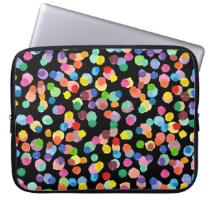 Watercolor Polka Dot, Easter Background. Laptop Sleeve