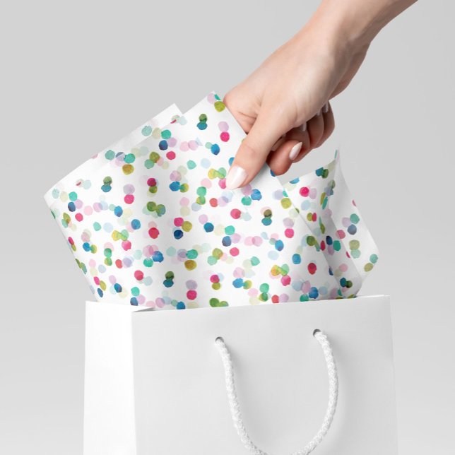 Watercolor Polka Dot Poms Tissue Paper (Creator Uploaded)