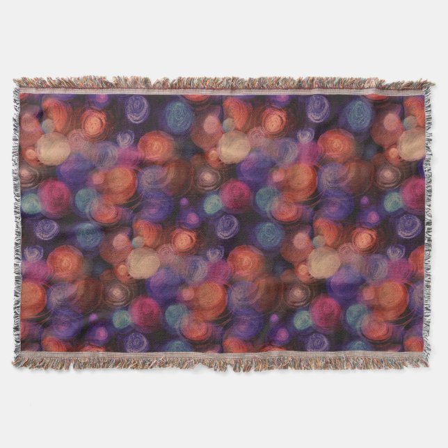 Watercolor Polka Dots Pattern + your ideas Throw Blanket (Front)