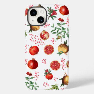 Watercolor Pomegranate Mediterranean Fruit Pattern Case-Mate iPhone 14 Case