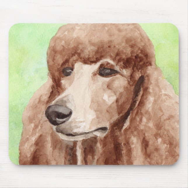 Watercolor Poodle Mouse Pad (Front)