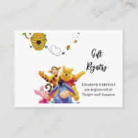 Watercolor Pooh Baby Shower Gift Registry