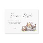Watercolor Pooh & Pals Diaper Raffle Insert Card