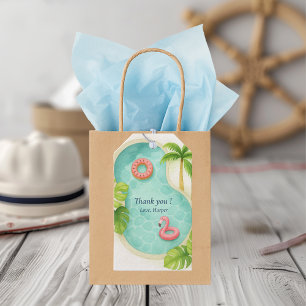Watercolor Pool Party Thank You   Gift Tags