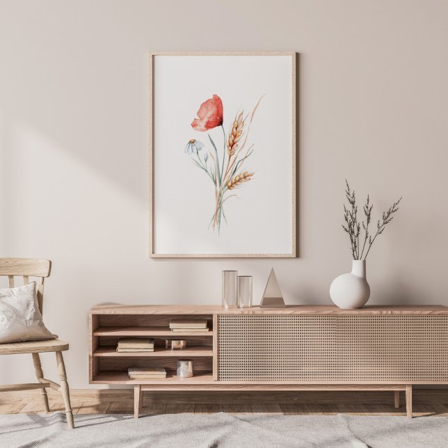 Watercolor Poppies and Wild Flowers Poster (Creator Uploaded)