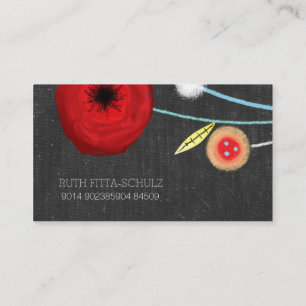 Watercolor Poppies Business Card