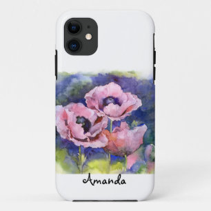 Watercolor poppies poppy pink flowers floral beaut Case-Mate iPhone case