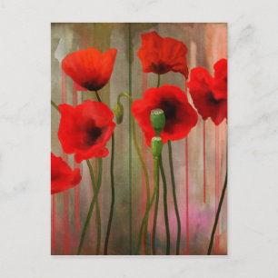 Watercolor Poppies Postcard